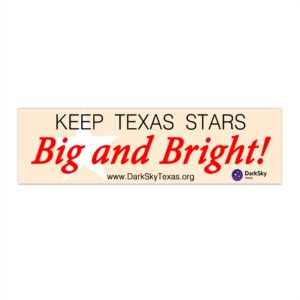 Texas Stars Bumper Sticker Yellow