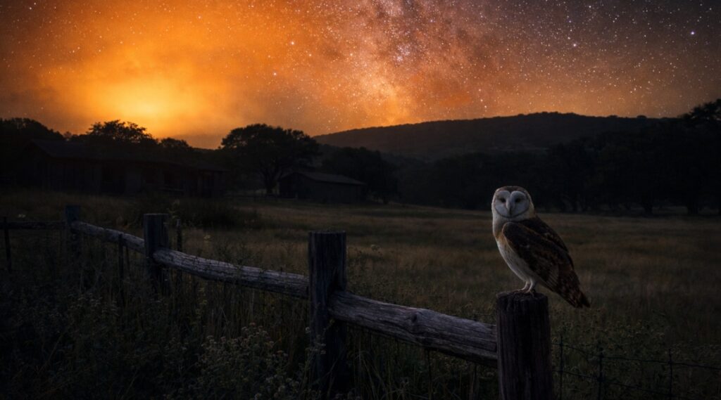 How Artificial Light at Night (ALAN) is Affecting Nocturnal Birds - Featured Image